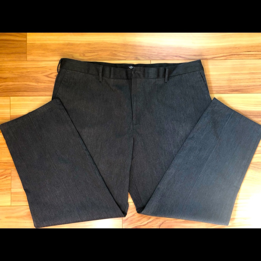 Men’s Dockers Signature Khaki - Charcoal Gray, Classic Fit, Big and Tall, 44x32